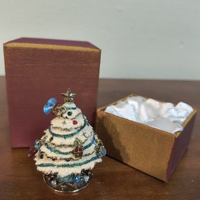 Rucinni Christmas Tree Hinged Pill/Trinket Box Original Box 