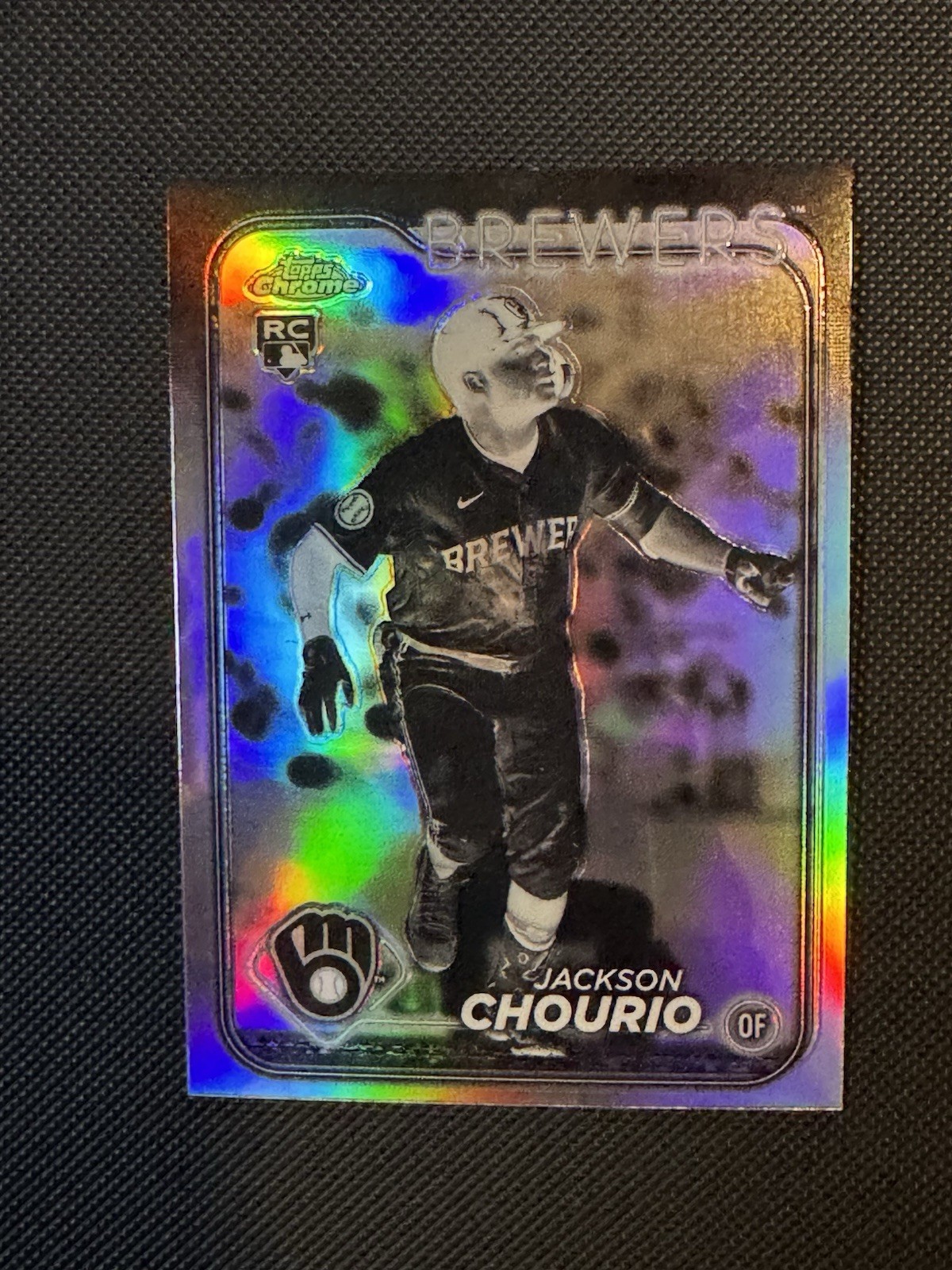 2024 Topps Chrome Update Jackson Chourio Negative Refractor Rookie RC USC18