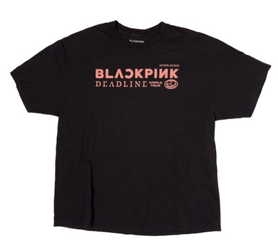 BLACKPINK Deadline World Tour 2025-2026 Tee Black 2XL Official Cities Back Print