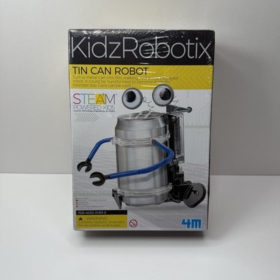 STEM Toy Robot Model Build Kit DIY Education Tin Can Kidz Robotix NEW Sealed