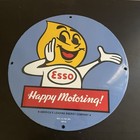 VINTAGE ESSO LEMON HEAD GASOLINE OIL PORCELAIN SIGN — photo 3