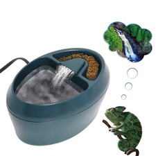 Hoqqf Reptile Waterfall Fountain  Feeder - Automatic Water Dispenser Food Tr...