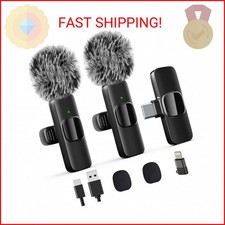 Professional Wireless Lavalier Lapel Microphone for iPhone, iPad, Mini Video Rec