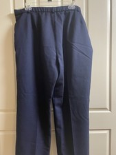 Pendleton Lined Pants, 100 Virgin Wool Dark Navy Blue Sz 16 EUC