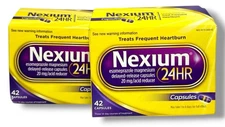 Nexium 24HR Esomeprazole Magnesium 20mg/Acid Reducer -42 Capsules- LOT OF 2