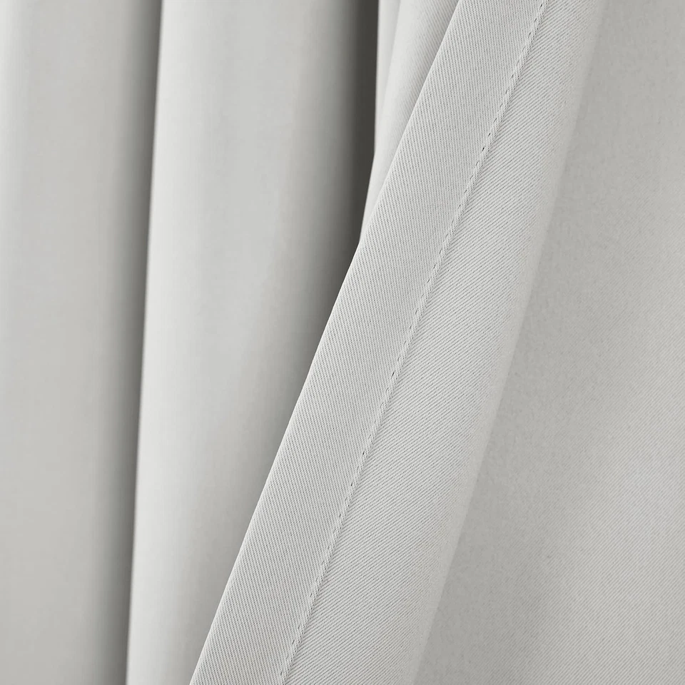 Ojal aislante decoración exuberante apagón 52" W x 84" L (paquete de 2), gris claro Foto 3 de 4