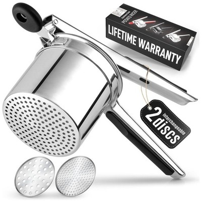 Zulay Kitchen Premium Large 15oz Potato Ricer - 2 & 3 Discs
