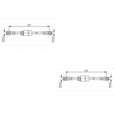 2x BOSCH Bremsschlauch vorne für VW Passat Variant 3C5 1.4 TSI 2.0 TDI 357 1.8