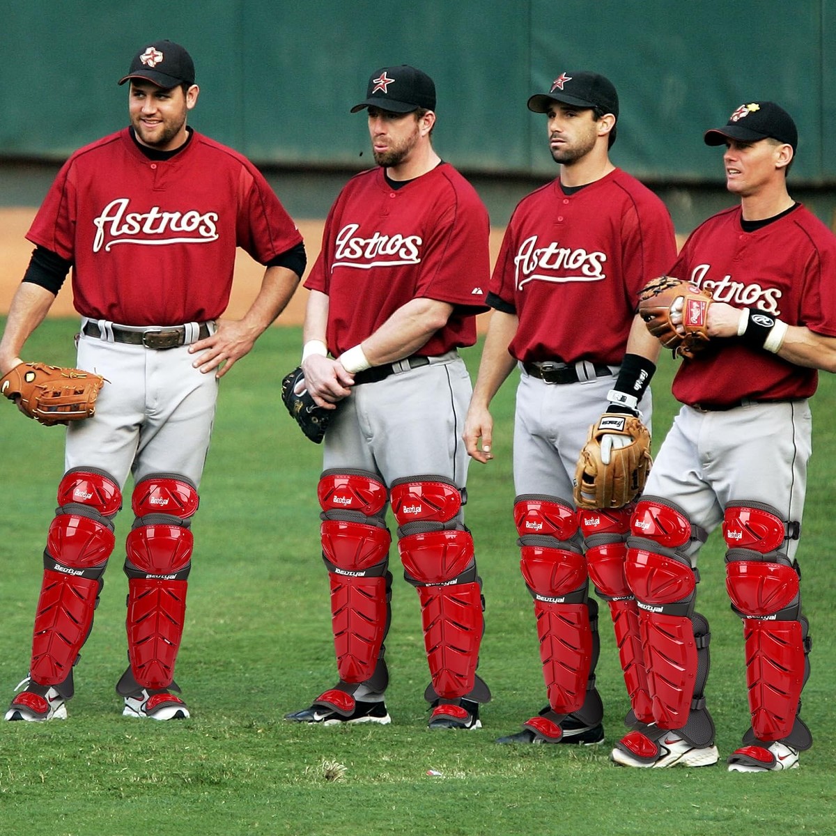 Protège-tibias Catcher Baseball/softball - Adulte 15 Pouces - Rouge