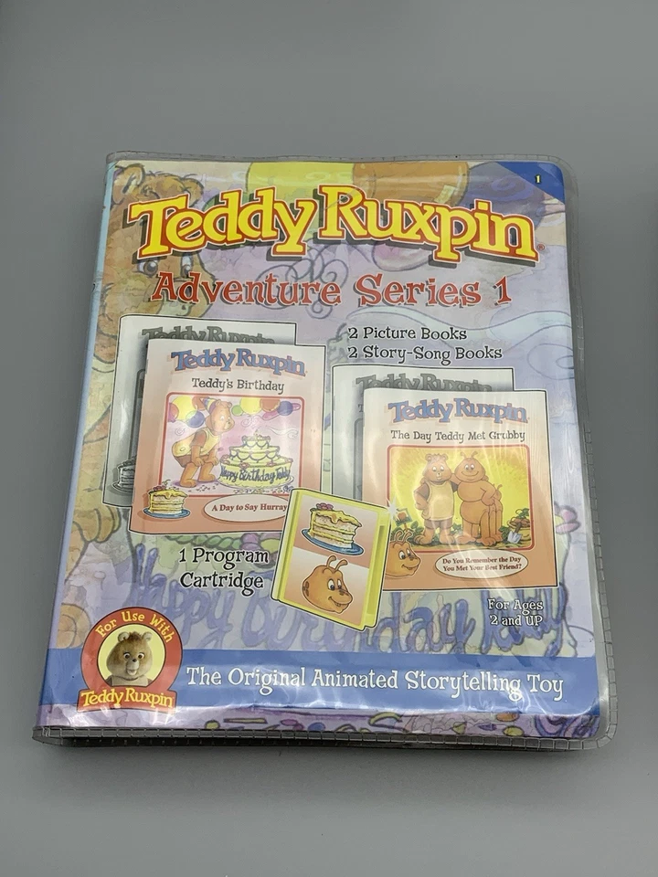 Teddy Ruxpin Tesoro Aventura Serie Música Libro de Cuentos Lote Cartuchos Leer Foto 3 de 4