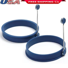 Silicone Round Pancake Ring Egg Cooker Nonstick Kitchen Tool Easy Cleanup New