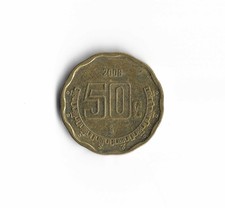 2008 Mexico - 50 Centavos - 552 - Aluminum Bronze - 4.3g