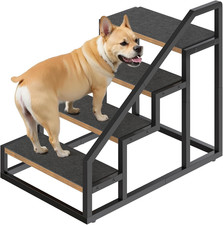 Dog Stairs for Small Dogs, 4-Steps Dog Steps for High Beds and Couch, 20.5  H Pet
