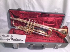 YAMAHA YTR-333 Trumpet Gold Brass Made in Japan w/ Case Mouthpiece 3068