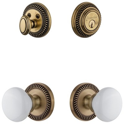 Grandeur NEWHYD_SP_ESET_234 Newport Solid Brass Single Cylinder - Brass