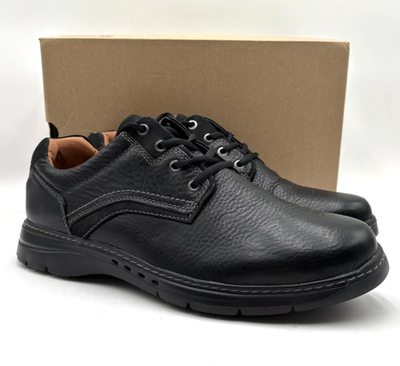 #ad #ad Clarks UN BRAWLEYPACE BLACK LEATHER Men#x27;s NEW Lace Shoe Black Multiple Sizes $37.99