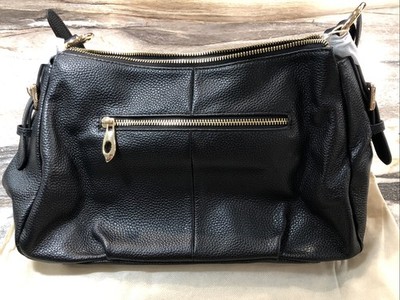 Kattee Black Leather Hobo Handbag Medium Purse With Dust Bag New With Tags 