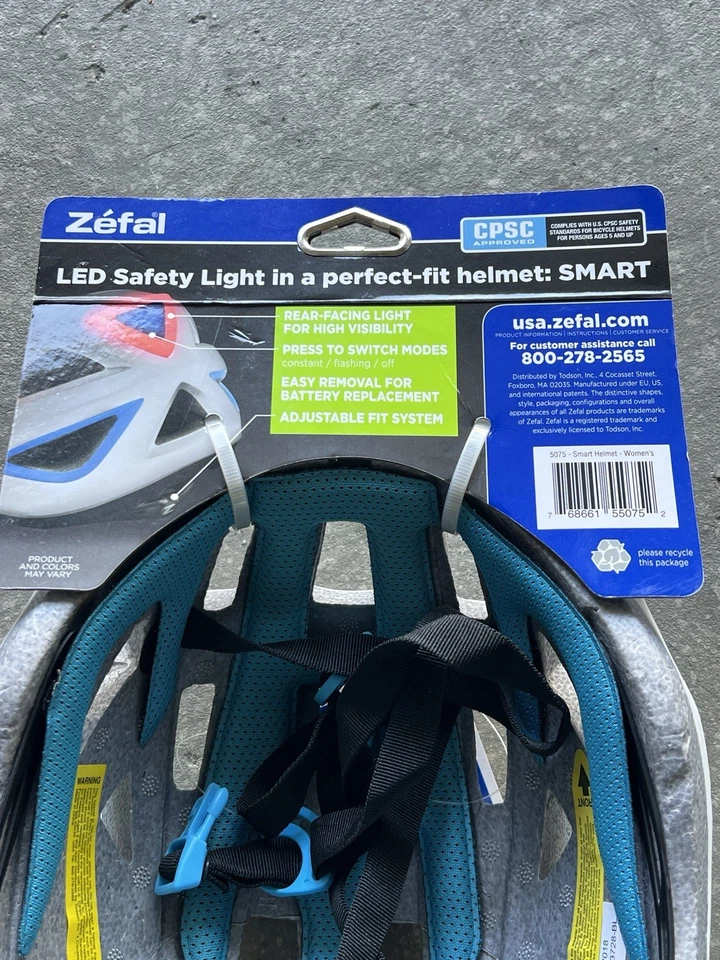 NUEVO Casco de Bicicleta Zéfal 5117b Seguridad Incorporado LED Iluminación Bicicleta Edad 14 a Adulto Foto 2 de 4
