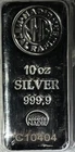 Nadir  10 Ounce Silver Bar  9999 Fine  COA