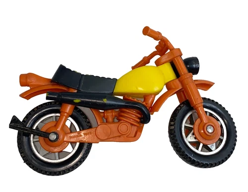 Tonka Motorcycle Plastic Yellow Orange Toy Hong Kong Vintage 1970