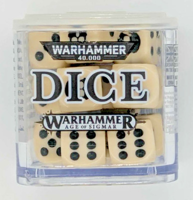 Warhammer Dice 12mm Cube - Bone White - Citadel
