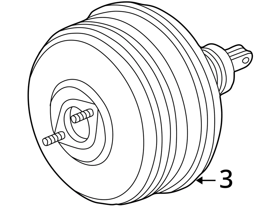 GMC Envoy 2005 Power Brake Booster 15247618 4846 - Image 4 of 4