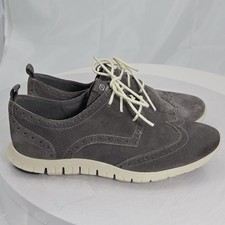 Cole Haan Women 8 B Zerogrand W03432 Gray Suede Wingtip Casual Brogue Oxfords