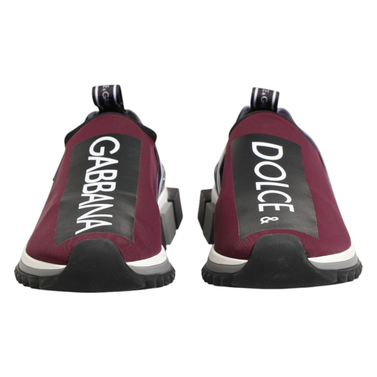 DOLCE & GABBANA Shoes Maroon Slip On Sorrento Men Sneakers EU39.5