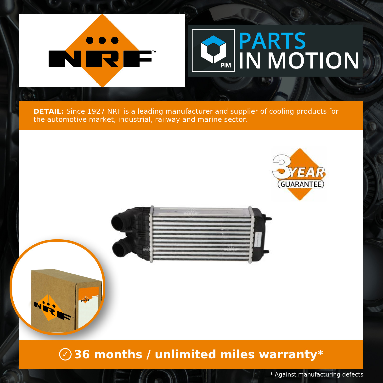Intercooler fits PEUGEOT PARTNER 1.2 2016 on NRF 0384N7 0384N8 9803900780 New