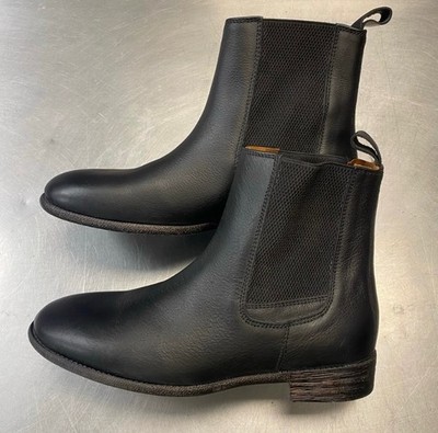 Robert Wayne Oregon Black Leather Slip On Chelsea Boots Men's Sz9D Medium Width