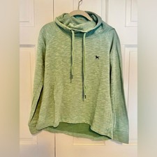 The Black Dog Women s Green Cowl Neck Pullover Hoodie Size XS