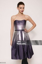 Carolina Herrera Strapless Mini Dress Size 6 purple