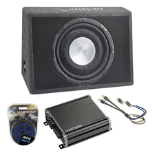 Harmony Audio Single 12" Loaded Sub Box Sealed Truck Enclosure & CXA800.1 Amp