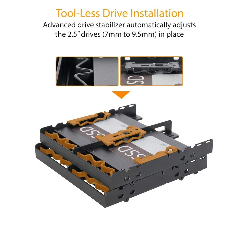 Internal 4 Bay 2.5 Inch Drive Mount for Faster PC Storage Expansion Solutions - Image 4 of 4