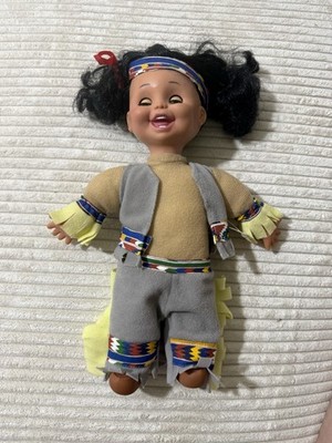 MAGGIE Native American Doll Mountainview Crafts Gray Yellow Outfit Tag 7-10