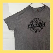American Vintage T Shirt New Orleans Gray 2XL Equivalent Used In Japan