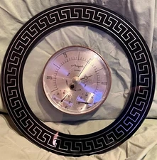 Vintage MCM Air Guide Barometer with Lucite Mid Century Modern Frame Greek Key