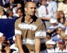 Nike Andre Agassi 1995 US Open Air Tech Challenge Court Tennis Polo Shirt Large
