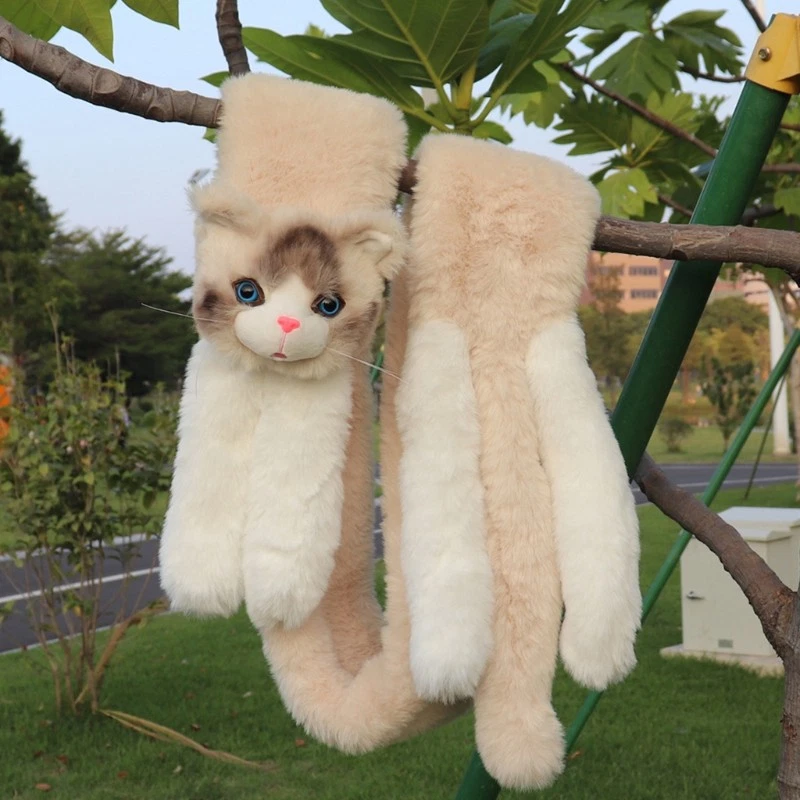 Trendy Soft Animals Shape Scarf Soft Neck Warmer with Rabbit Decor for Outdoors