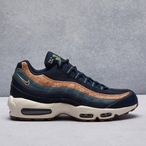 Nike AIR MAX 95 se SUGHERO Denim da Uomo Blu Bianco Marrone scarpe Sneaker  Trainer | eBay