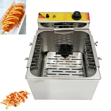 Commercial Fryer Electric Cheese Hot Dog Sausage French Fries Deep Fryer 12L