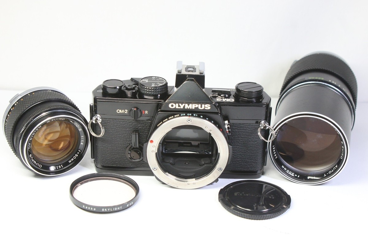 【完動】Olympus OM-2 + Auto-S 50mm f1.4 AS IS Olympus OM-2 Film Camera + Auto-S 50mm F/1.4 + T 200mm F/4