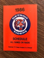 1986 DETROIT TIGERS Pocket Schedules  take your pick Free Shipping
