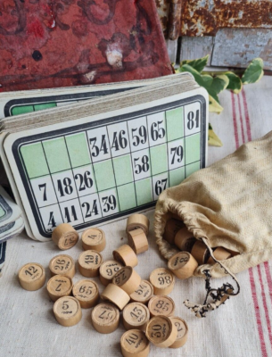 Jeu de LOTO Ancien Animé 1900 RARE 10 Cartes Antique