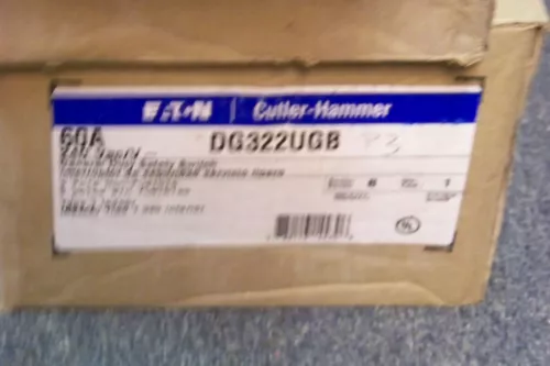 nib Eaton cutler hammer dg323ugb general duty Safety Switch, 100A, NEMA 1