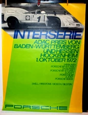 ORIGINAL PORSCHE FACTORY POSTER "1 OKTOBER 1972 INTERSERIE ADAC PREIS.." PORSCHE