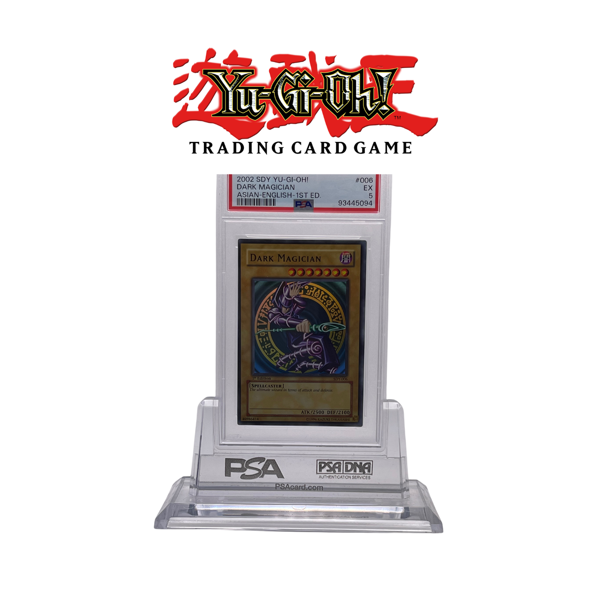 2002 YuGiOh 1st Edition DARK MAGICIAN PSA 5 Asian - English SDY