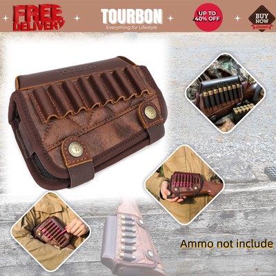 Tourbon Shooting Rifle Buttstock Cheek Raiser Rest Sight Adjust Ammo Holder Slot