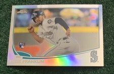 NICK FRANKLIN - 2013 TOPPS CHROME - REFRACTOR - ROOKIE CARD # 154 - MARINERS MLB. rookie card picture