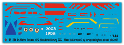1/144 Decals für einen IDS Marine Tornado Sonderl. 1956